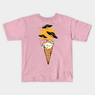 Ice cream UFO design Kids T-Shirt